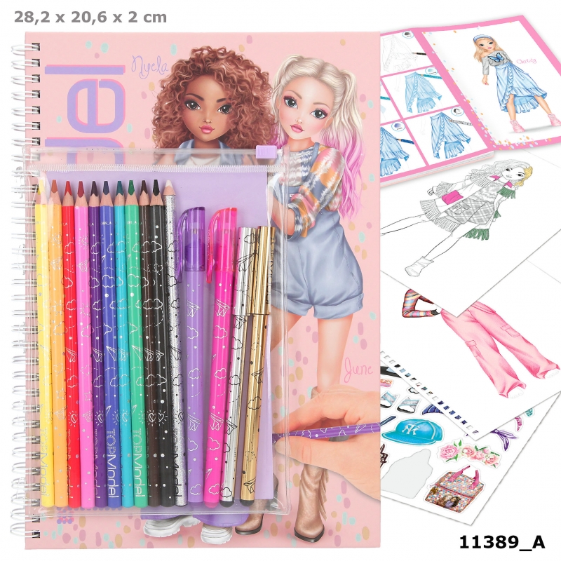 TOPModel Colouring Book With Pen Set