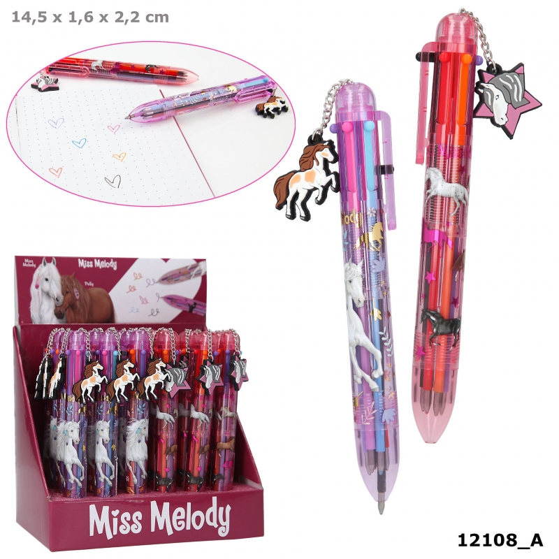 Miss Melody stylo gel 6 couleurs