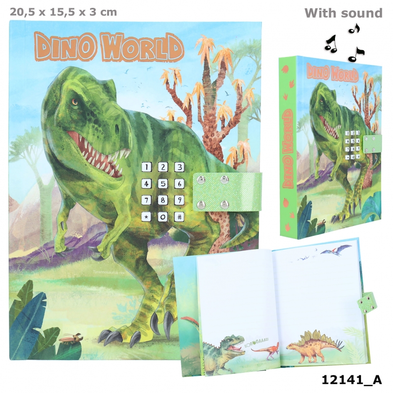 Dino World diario con código y sonido