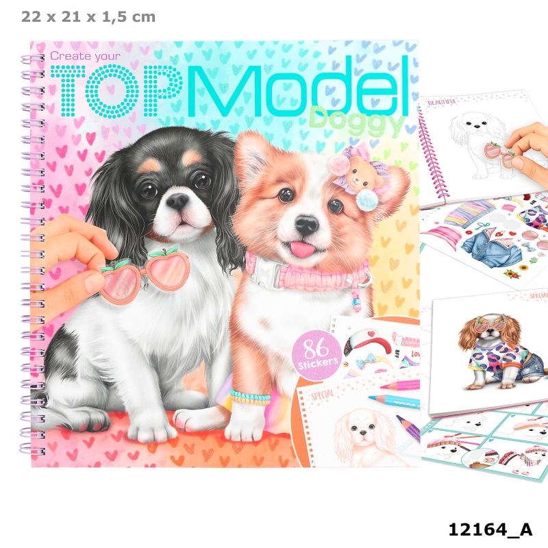 TOPModel Album à colorier Create your Doggy