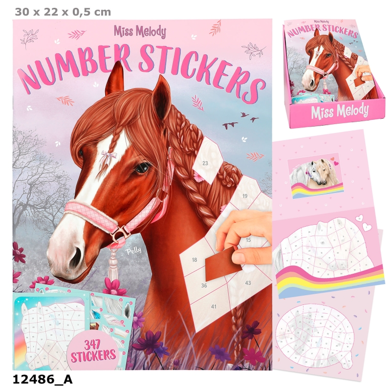 Miss Melody nummer stickers