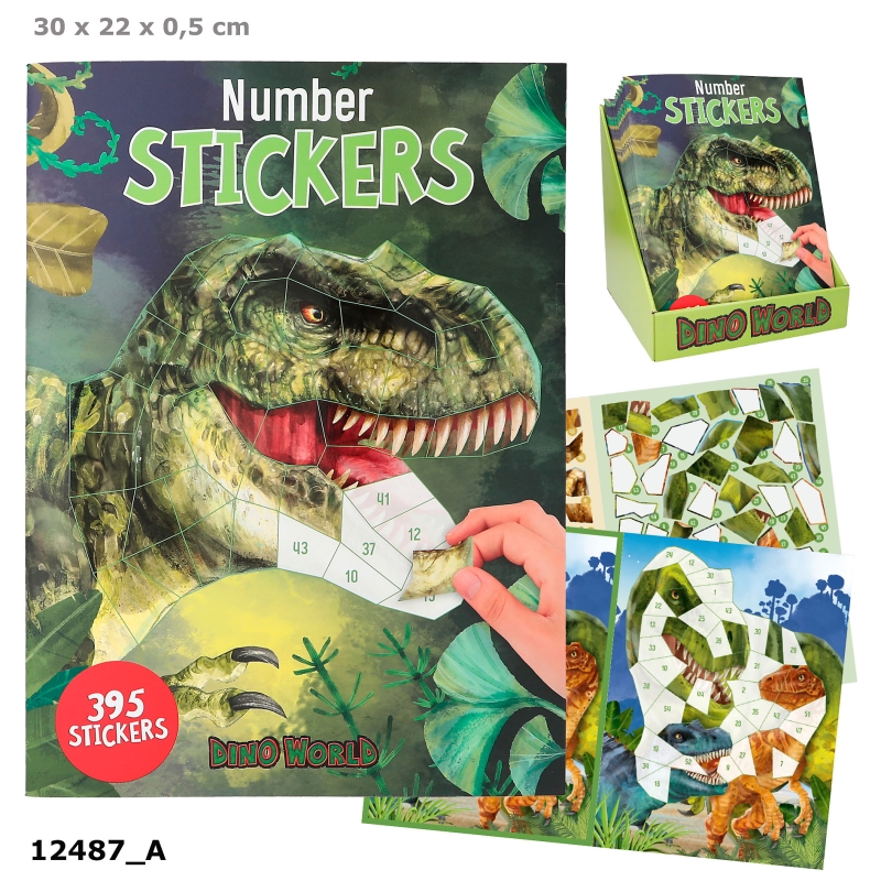 Dino World nummer stickers
