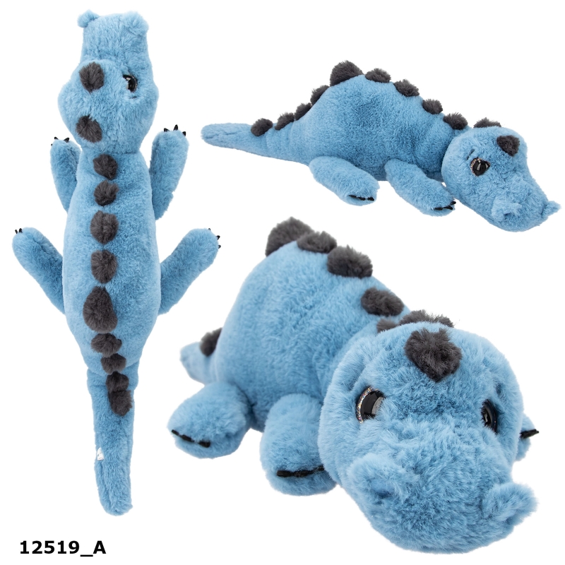 Dino World knuffel dino blauw 50 cm