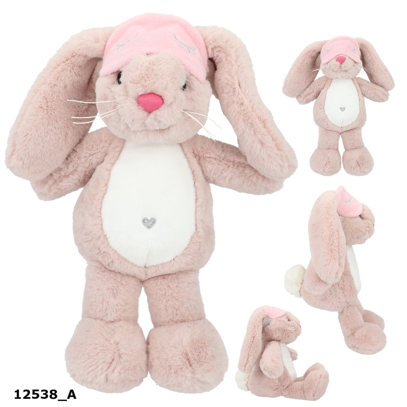 Princess Mimi Plüsch Hase Nelly Rosa Mit Schlafmaske 21 cm