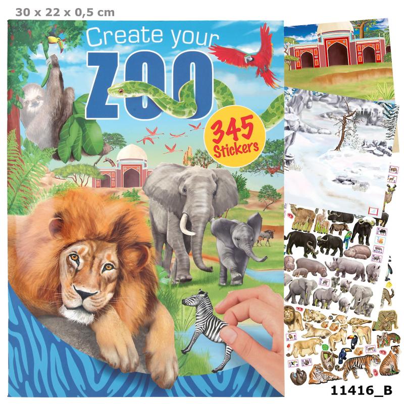 Create your ZOO, Malbuch mit Stickern