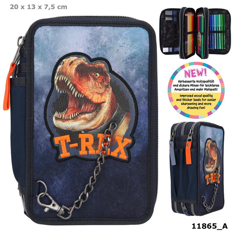 Dino World Triple Pencil Case T-REX