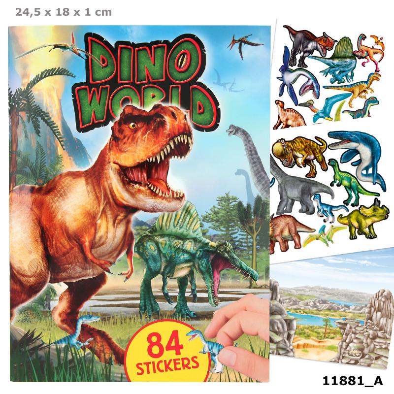 Dino World avec autocollants Puffy