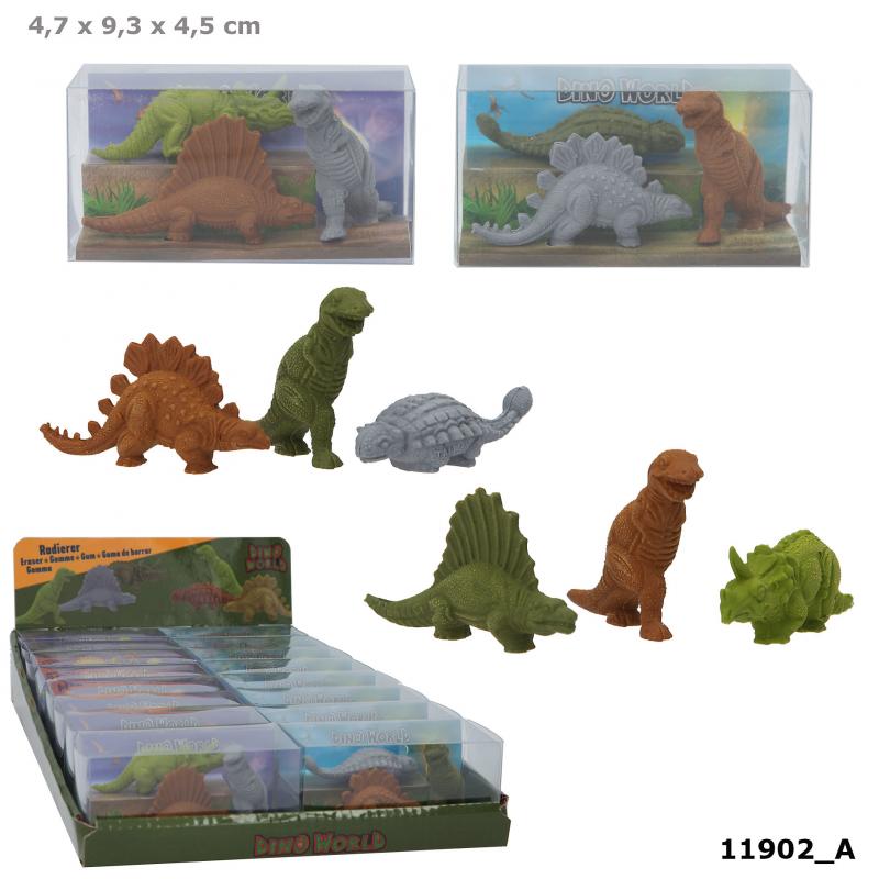 DINO WOLRD Eraser Set Dinosaurs
