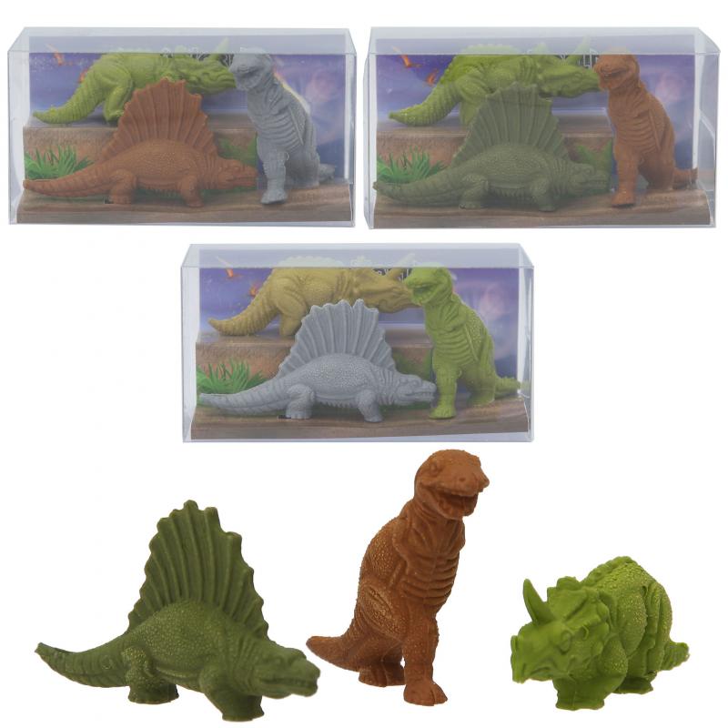 Dino World Eraser Set Dinosaurs