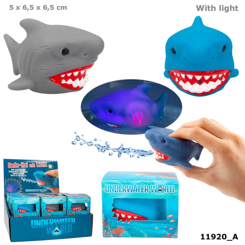 Dino World Bath Shark With Light UNDERWATER