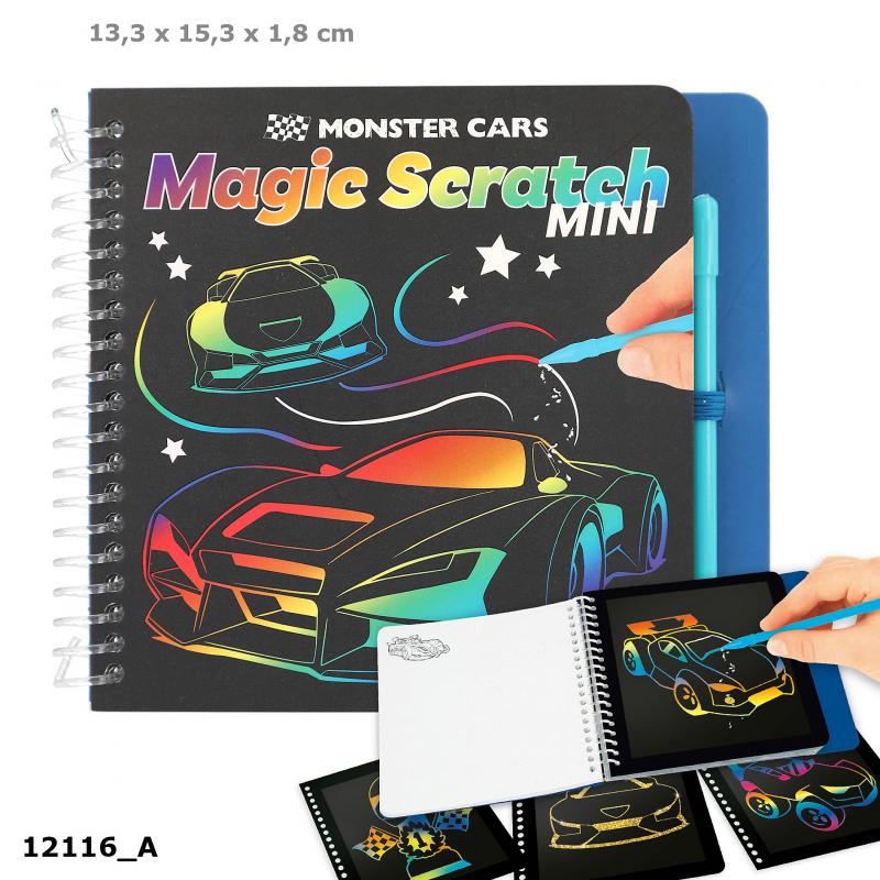 Mini Magic Scratch Book Monster Cars
