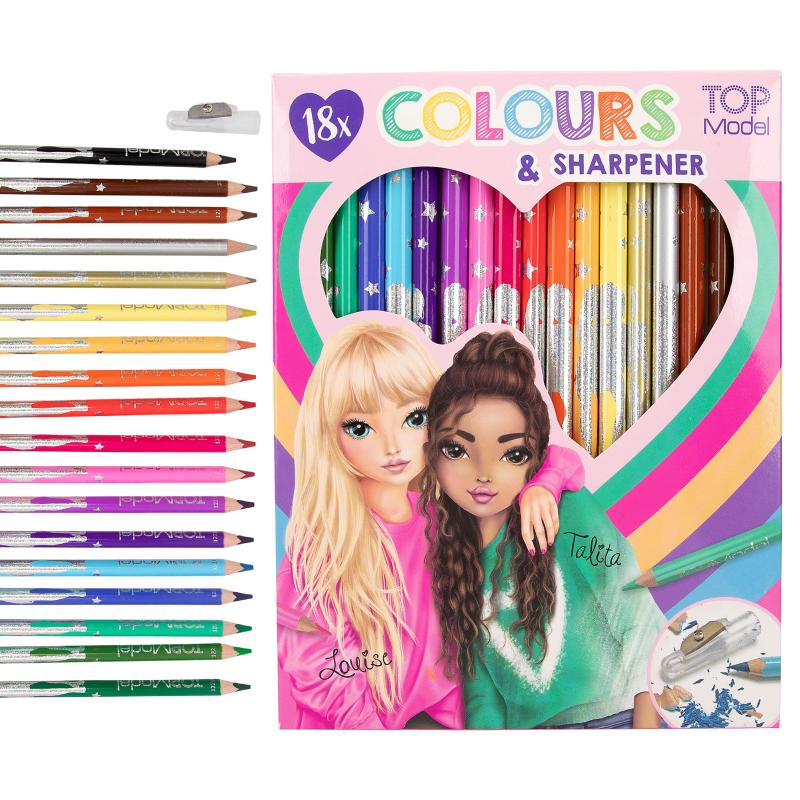 TOPModel 18 Colouring Pencilswith sharpener