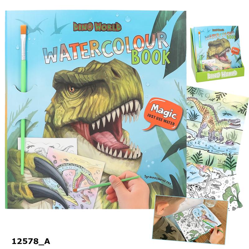 Dino World  waterverf boek