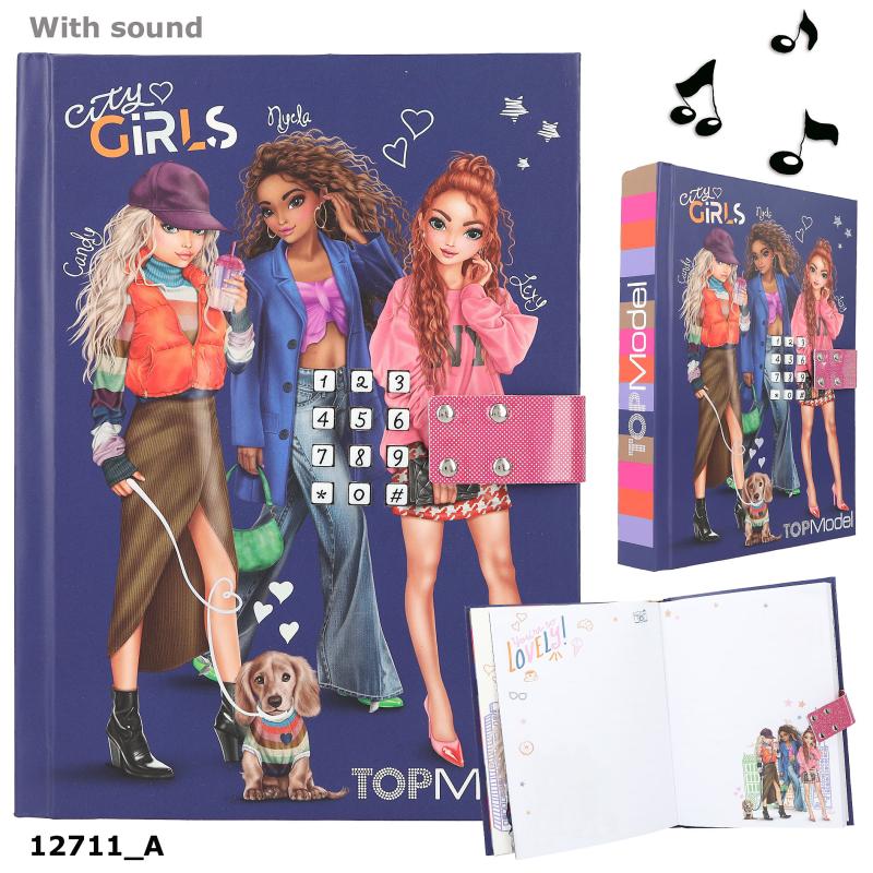 TOPModel Geheimcode Tagebuch mit Sound CITY GIRLS
