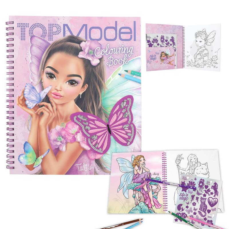 TOPModel Colouring Book With Sequins FAIRY LOVE