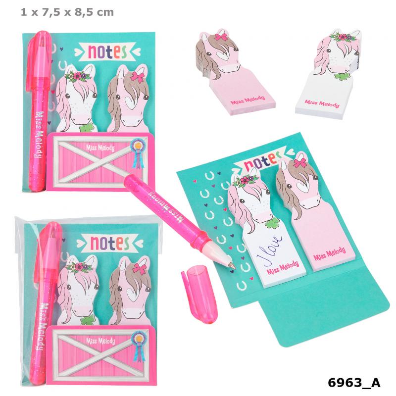 Miss Melody Sticky Notes With Mini Ballpen