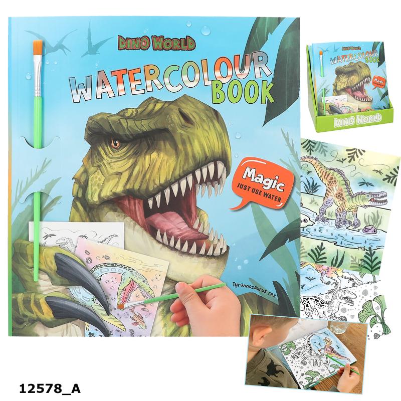 Dino World Watercolour Book