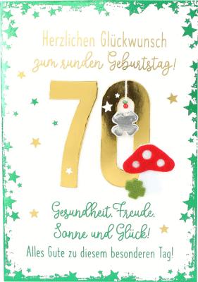 70 Herzlichen Glückwunsch zum runden...